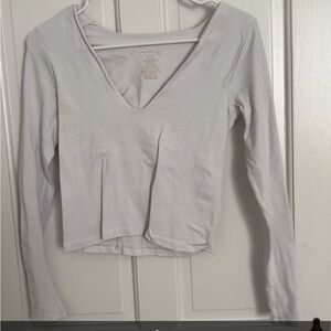 FREE PEOPLE White Long Sleeve Top
